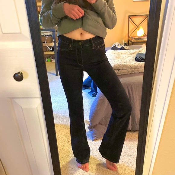 Gap Perfect Boot Jeans Dark Indigo Stretch 25S - Picture 1 of 6